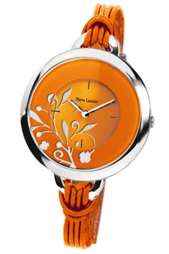 Pierre Lannier Damen-Armbanduhr Analog Leder orange 069F644 Preisvergleich