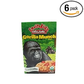 EnviroKidz Organic Gorilla Munch Cereal, 10-Ounce Boxes (Pack of 6)