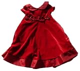 Good Lad Toddler Girl Red Velvet Dress with Matching Doll Dress