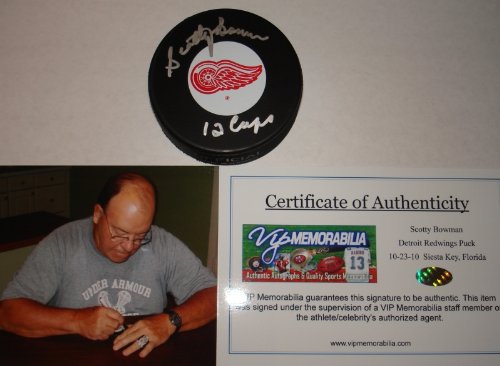 Scotty Bowman Autographed Puck - Redwings - Autographed NHL Pucks