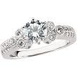 14K White Gold Diamond Engagement Ring Semimount - 0.20 Ct. - CENTER STONE NOT INCLUDED