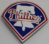 Philadelphia Phillies Enamel Pewter Buckle, MLB Baseball Buckle