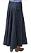 Baby'O Women's Long Stretch Denim Mock Wrap Skirt