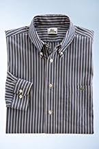 Long Sleeve Washed Medium Width Stripe Poplin Shirt