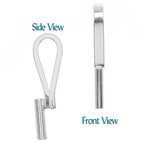 Silver Tone Vertical Pin Converter Convert Brooch 
