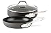 All-Clad E7859164 HA1 HA1 Hard Anodized Nonstick Dishwasher Safe PFOA Free 4-Quart Saute w/ lid  & 10-Inch Fry pan Cookware Set, 3-Piece, Black