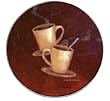 Range Kleen Hallmark Design Set of Four Burner Kovers, Coffee