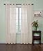 CurtainFresh Odor Neutralizing Sheer Voile Grommet Window Curtain for Bedroom or Living Room (1 Panel), 59 in x 95 in, Ivory