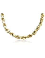14k New Solid Yellow Gold Diamond Cut Rope Chain / Necklace 10mm Wide 16" inch Long