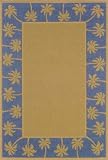 Lanai Palm Trees Beige / Blue Contemporary Rug Size: 25" x 45"