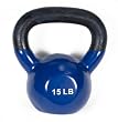 J Fit 15-Pound Premium Vinyl Kettlebell