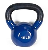 j/fit 15lb Vinyl Kettlebell (Blue)