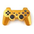 Donop Gold Bluetooth Wireless Controller for Ps3, Bt Game Pad Game Gaming Controllers Joystick Joypad Gamepad Consoles for P3 Six-axis Dualshock Pc Laptop w/ Dual Vibration Feedback Motors Easy Installati