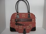 Dooney & Bourke Large Donegal Crest Domed Satchel Signature Handbag Purse Ladies in AVAILABLE IN BLUE & BLACK + FREE WRIST WALLET & KEY FOB