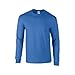 Gildan Mens Plain Crew Neck Ultra Cotton Long Sleeve T-Shirt