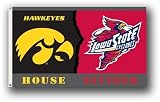 NCAA Iowa Hawkeyes vs. Iowa State Cyclones Rivalry House Flag with Grommets