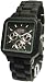 Tense Dark Solid Wood Square Multi-Eye Hypoallergenic Watch B7305D