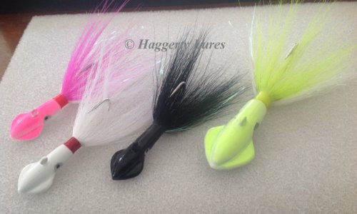 Squid Bucktail Jig - 1oz to 6oz - Fluke, Striper, Sea Bass, Flounder