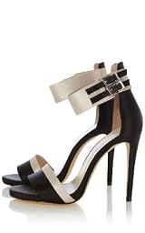 Color Block Ankle Strap Sandals