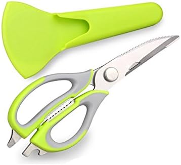 Premium New Style Multi-purpose & Multi-functional Kitchen Shears, Stainless Steel Shears, Soft Grip, Come Apart, Heavy Duty Kitchen Scissors