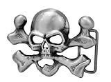 Skull & Crossbones Belt Buckle Biker Skull & Crossbones Belt Buckle Biker