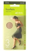 Womens Natural Footsies Shoe Liners - Natural - UK 1-1