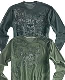 Marc Ecko Cut & Sew Studded Eagle & Berserker Long Sleeve Shirt