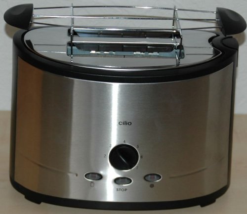 Cilio Premium Toaster 2 Scheiben Edelstahl matt 