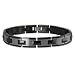 Black Tungsten Carbide Men's Link Bracelet 10"