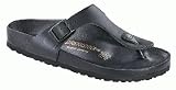 Birkenstock thongs Gizeh from Leather in Black with a regular insole