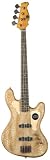 AXL Badwater Dual Pickup Bass, Crackle Brown/White Finish