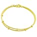 Jewelry : 14 Karat Yellow Gold Double Wheat Bracelet With Beads 7.5 Inch
