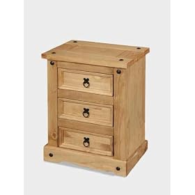 Corona 3 Drawer Bedside Chest