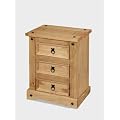 Corona 3 Drawer Bedside Chest