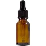 1/2 Oz Amber Glass Bottle with Glass Eye Dropper (15ml) - Pack of 10
