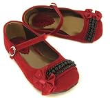 Jelly Beans RED Suede Infant Toddler Girl Maryjane Shoes
