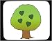 Decorated Mouse Pad with green, tree, 
