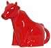 Stoneware Pottery Red Sitting Cow Creamer 6"L 5"H, 6oz Set of 2