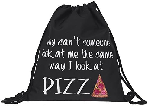 I look at Pizza Bags Drawstring Backpack Sack Bag ( M-medium )