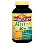 Nature Made 50 Plus Multivitamin No Iron Made With D3 300 Tablets Per Bottle