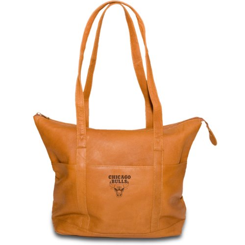 NBA Chicago Bulls Pangea Tan Leather Women's Tote Handbag