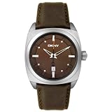 DKNY Men's Stainless Steel and Brown Leather Watch #NY1410