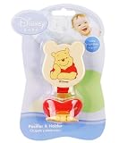 Winnie the Pooh Pacifier & Holder - red, one size