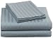 Elegance 300 Thread Count 100% Pima Cotton Woven Dobby Stripe Sateen King Sheet Set, Pearl Blue