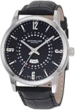 Stuhrling Original Men's 345.33151 Classic Jupiter Swiss Quartz Day and Date Black Watch