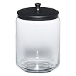 Modern Home Glass and Bronze Cotton Jar