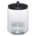 Modern Home Glass and Bronze Cotton Jar