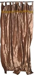 2 Arterian Rosy Brown Art Silk Drapes / Curtains 108"