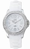TOM WATCH Ladies wrist watch with crystals CRYSTAL 44 mm Sugar White, Size XL (133-16)