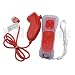 Red Nunchuck and Remote Controller Set for Nintendo Wii